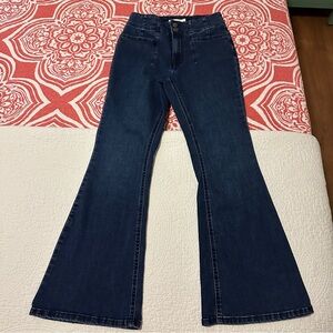 Maurices Dark Blue Flare Jeans 8 NWOT